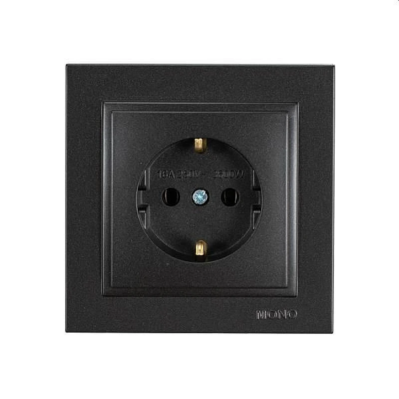 Πρίζα Σούκο χωνευτή 16A 250V Μαύρο 152-10330 MONO ELECTRIC Despina by Eurolamp Πρίζα Σούκο χωνευτή 16A 250V Μαύρο 152-10330 MONO ELECTRIC Despina by Eurolamp
