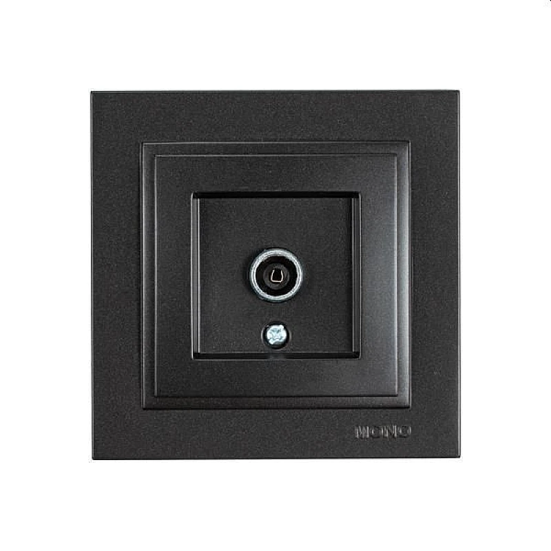 Πρίζα TV διελεύσεως χωνευτή Μαύρο 152-10343 MONO ELECTRIC Despina by Eurolamp Πρίζα TV διελεύσεως χωνευτή Μαύρο 152-10343 MONO ELECTRIC Despina by Eurolamp