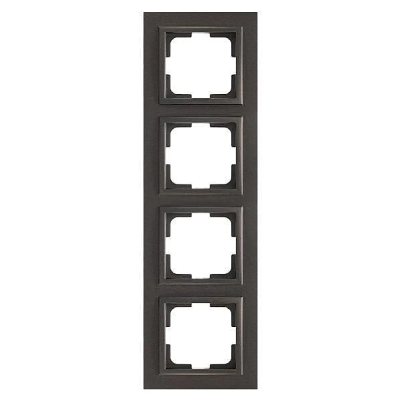 Πλαίσιο 4 θέσεων Μαύρο 152-10383 MONO ELECTRIC Despina by Eurolamp Πλαίσιο 4 θέσεων Μαύρο 152-10383 MONO ELECTRIC Despina by Eurolamp