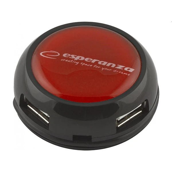 USB 2.0 HUB YOYO 4 θέσεων κόκκινο EA135R Esperanza
