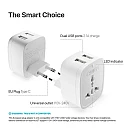 UNIDAPT Ταξιδιωτικός αντάπτορας 10A/250V με 2 θύρες USB 5V/2.1A A-2035 UNIDAPT Ταξιδιωτικός αντάπτορας 10A/250V με 2 θύρες USB 5V/2.1A A-2035