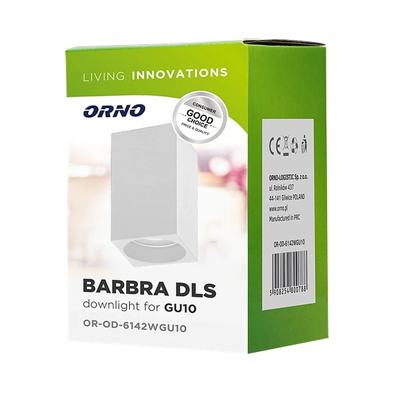 ORNO Φωτιστικό σποτ Οροφής GU10 τετράγωνο downlight 50W BARBRA DLR λευκό αλουμινίου OR-OD-6142W ORNO Φωτιστικό σποτ Οροφής GU10 τετράγωνο downlight 50W BARBRA DLR λευκό αλουμινίου OR-OD-6142W