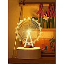 Creative 3D LED Επιτραπέζιο Φωτιστικό LED Ρόδα 3D φωτιζόμενο με διακόπτη ΟΕΜ Creative 3D LED Επιτραπέζιο Φωτιστικό LED Ρόδα 3D φωτιζόμενο με διακόπτη ΟΕΜ