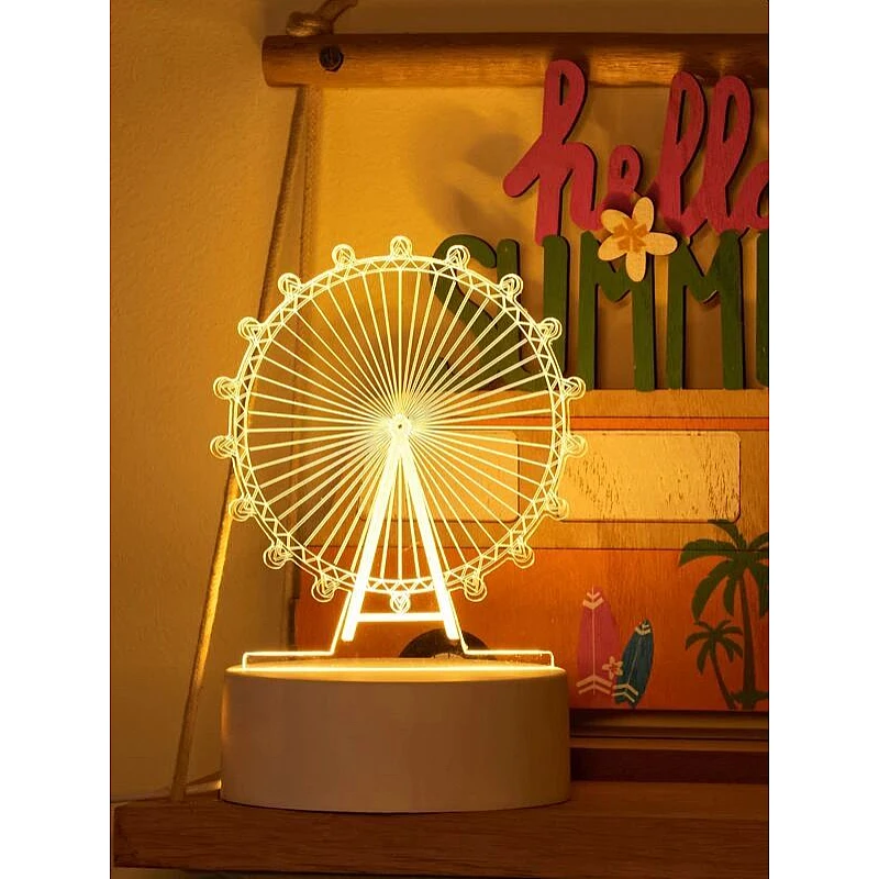 Creative 3D LED Επιτραπέζιο Φωτιστικό LED Ρόδα 3D φωτιζόμενο με διακόπτη ΟΕΜ Creative 3D LED Επιτραπέζιο Φωτιστικό LED Ρόδα 3D φωτιζόμενο με διακόπτη ΟΕΜ