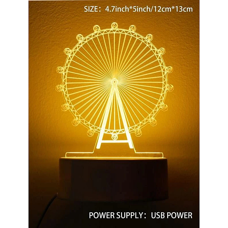 Creative 3D LED Επιτραπέζιο Φωτιστικό LED Ρόδα 3D φωτιζόμενο με διακόπτη ΟΕΜ Creative 3D LED Επιτραπέζιο Φωτιστικό LED Ρόδα 3D φωτιζόμενο με διακόπτη ΟΕΜ