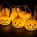 Διακοσμητικό Φωτιστικό Γιρλάντα LED Halloween Pumkin Smile 4.5m σε πορτοκαλί Χρώμα OEM Διακοσμητικό Φωτιστικό Γιρλάντα LED Halloween Pumkin Smile 4.5m σε πορτοκαλί Χρώμα OEM