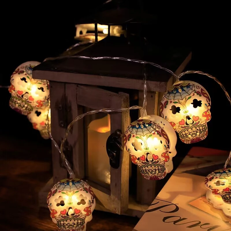 Διακοσμητικό Φωτιστικό Γιρλάντα LED Halloween Skeleton 4.5m σε Λευκό Χρώμα OEM Διακοσμητικό Φωτιστικό Γιρλάντα LED Halloween Skeleton 4.5m σε Λευκό Χρώμα OEM