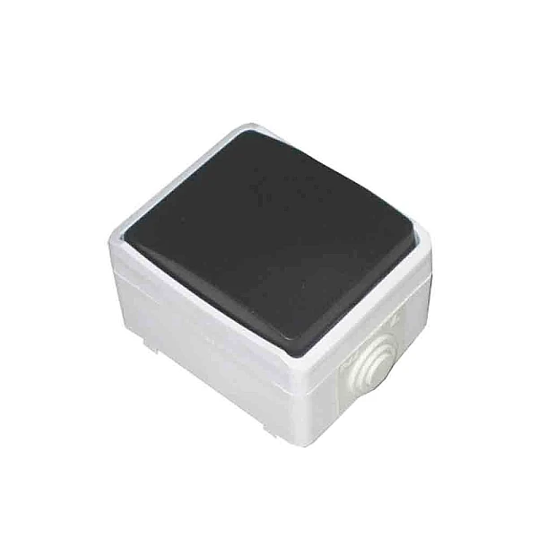 Μπουτόν φωτισμού επίτοιχο γκρι χρώμα IP44 R64032 MASK