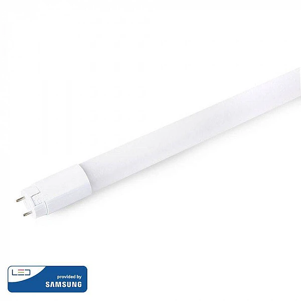 Λαμπτήρας LED G13 T8 SAMSUNG SMD Nano-Plastic 18W 1200mm Φυσικό λευκό 4000K VT-121 V-TAC 654