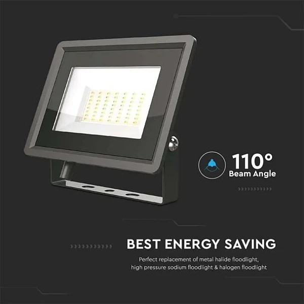 Προβολέας LED SMD LED F-Class 200W ψυχρό λευκό 6500K μαύρο σώμα VT-49204 6734 V-TAC