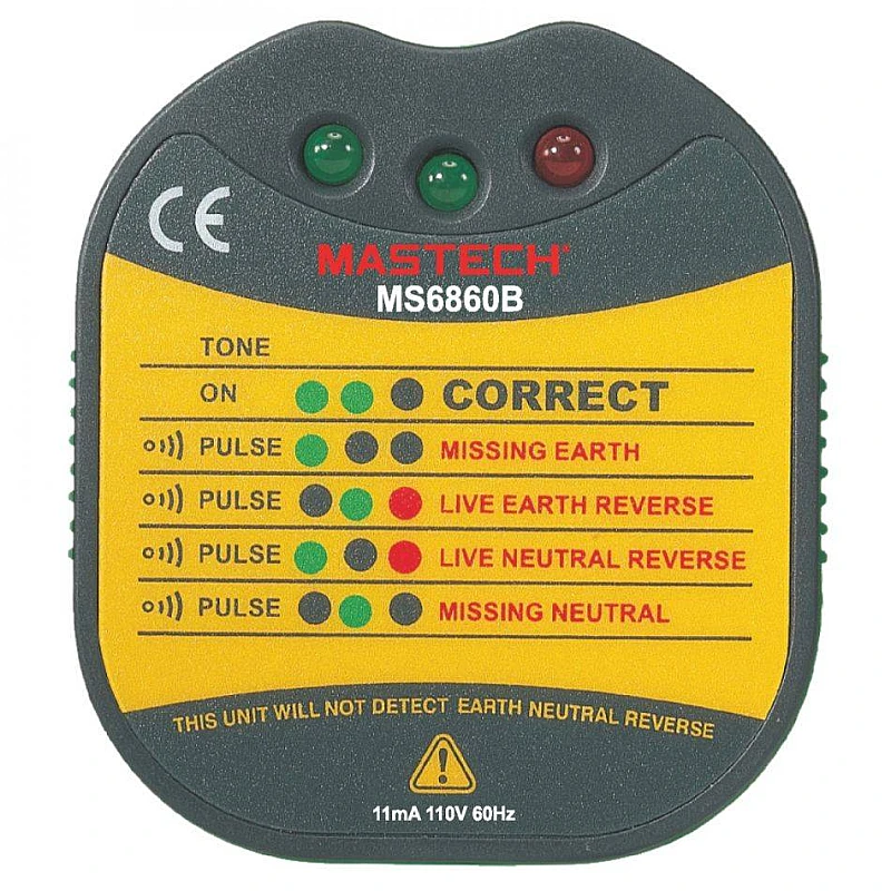 MASTECH MS6860 Τέστερ μπρίζας (socket tester) MASTECH MS6860 Τέστερ μπρίζας (socket tester)