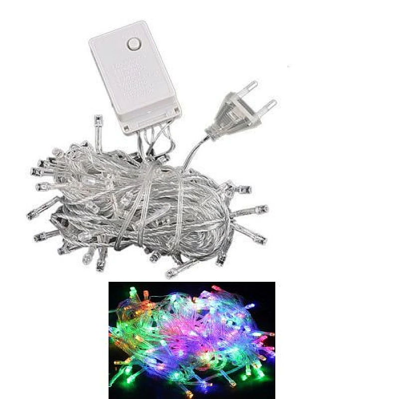 Χριστουγεννιάτικα λαμπάκια LED 100L Πολύχρωμα με κοντρόλ 8 λειτουργιών M-100 OEM Χριστουγεννιάτικα λαμπάκια LED 100L Πολύχρωμα με κοντρόλ 8 λειτουργιών M-100 OEM