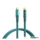 Remax RC-C032 Zisee USB 2.0 Cable USB-C male - USB-C male Καλώδιο σιλικόνης με οθόνη Πράσινο 1.2m Remax RC-C032 Zisee USB 2.0 Cable USB-C male - USB-C male Καλώδιο σιλικόνης με οθόνη Πράσινο 1.2m