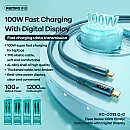 Remax RC-C032 Zisee USB 2.0 Cable USB-C male - USB-C male Καλώδιο σιλικόνης με οθόνη Κόκκινο 1.2m Remax RC-C032 Zisee USB 2.0 Cable USB-C male - USB-C male Καλώδιο σιλικόνης με οθόνη Κόκκινο 1.2m