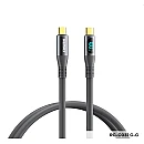 Remax RC-C032 Zisee USB 2.0 Cable USB-C male - USB-C male Καλώδιο σιλικόνης με οθόνη Γκρι 1.2m Remax RC-C032 Zisee USB 2.0 Cable USB-C male - USB-C male Καλώδιο σιλικόνης με οθόνη Γκρι 1.2m