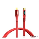 Remax RC-C032 Zisee USB 2.0 Cable USB-C male - USB-C male Καλώδιο σιλικόνης με οθόνη Κόκκινο 1.2m Remax RC-C032 Zisee USB 2.0 Cable USB-C male - USB-C male Καλώδιο σιλικόνης με οθόνη Κόκκινο 1.2m