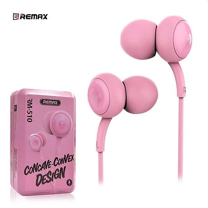 Remax RM-510 Ακουστικά earphone με μικρόφωνο ροζ Remax RM-510 Ακουστικά earphone με μικρόφωνο ροζ