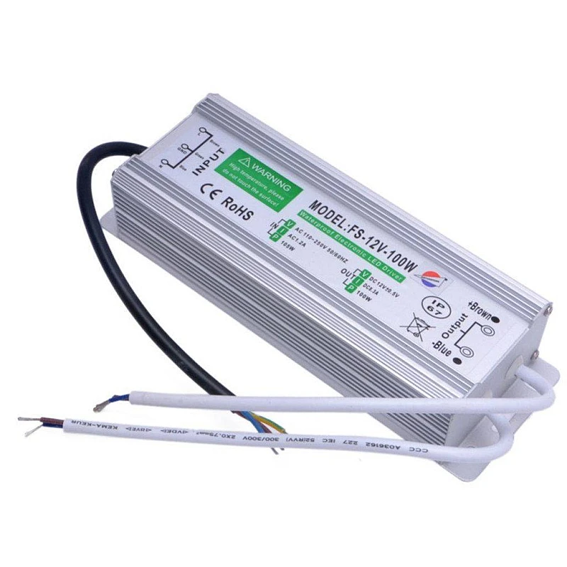 Τροφοδοτικό ταινίας led 100W 12V 8.5A Αδιάβροχο IP67 6240390 VITO