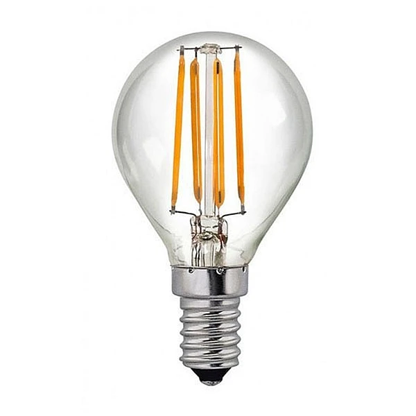 Λαμπτήρας Led E14 G45 4Watt Θερμό λευκό 2700K Σφαιρικό Filament Ledisone-2/clear 1514520 VITONE
