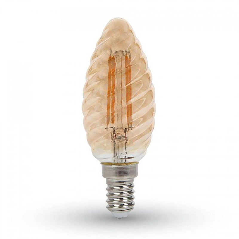 Λαμπτήρας Led E14 C30 4Watt Θερμό λευκό 2500K Κεράκι Filament Dimmable Retro Look 1514650 VITONE Λαμπτήρας Led E14 C30 4Watt Θερμό λευκό 2500K Κεράκι Filament Dimmable Retro Look 1514650 VITONE