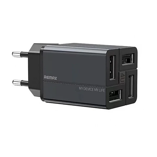Remax RP-U43 Φορτιστής για smartphones με 4ΧUSB 5V/3.4A Μαύρος