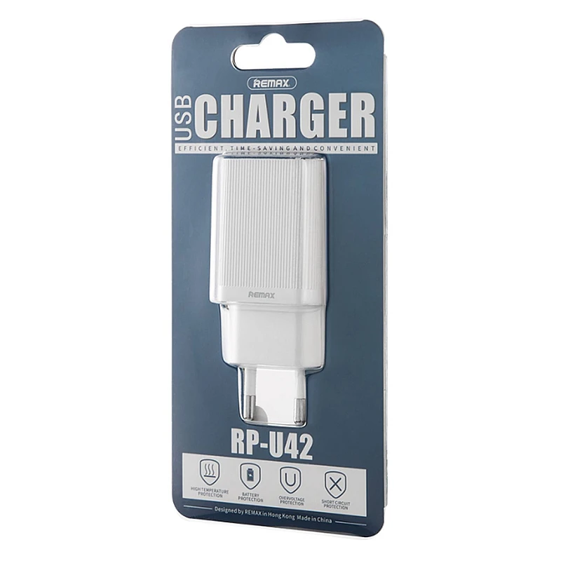 Remax RP-U42 Universal Φορτιστής για smartphones 5V/2.1A 1XUSB Λευκός Remax RP-U42 Universal Φορτιστής για smartphones 5V/2.1A 1XUSB Λευκός