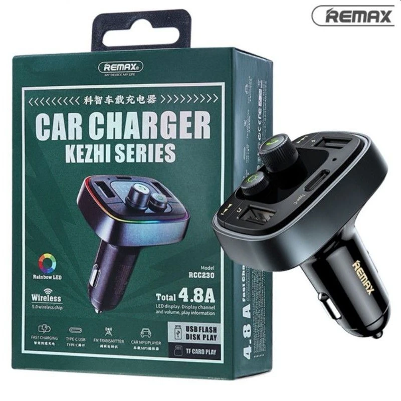 Remax RCC230 FM Transmitter και Φορτιστής Αυτοκινήτου 4.8A 2xUSB Μαύρος Remax RCC230 FM Transmitter και Φορτιστής Αυτοκινήτου 4.8A 2xUSB Μαύρος