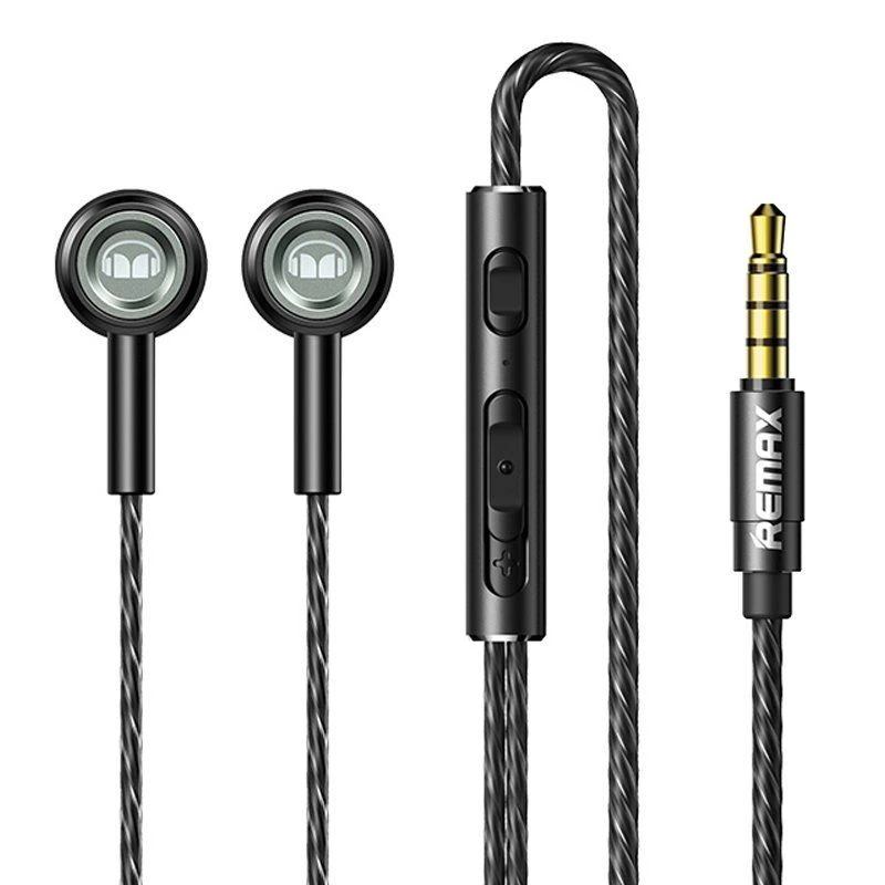 Remax RM-598 Ακουστικά Monster Earphones με μικρόφωνο μαύρο ματ Remax RM-598 Ακουστικά Monster Earphones με μικρόφωνο μαύρο ματ