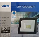 Προβολέας LED SMD Slim 20W Ψυχρό λευκό 6000K Γκρι INDUS 3022080 VITO Προβολέας LED SMD Slim 20W Ψυχρό λευκό 6000K Γκρι INDUS 3022080 VITO