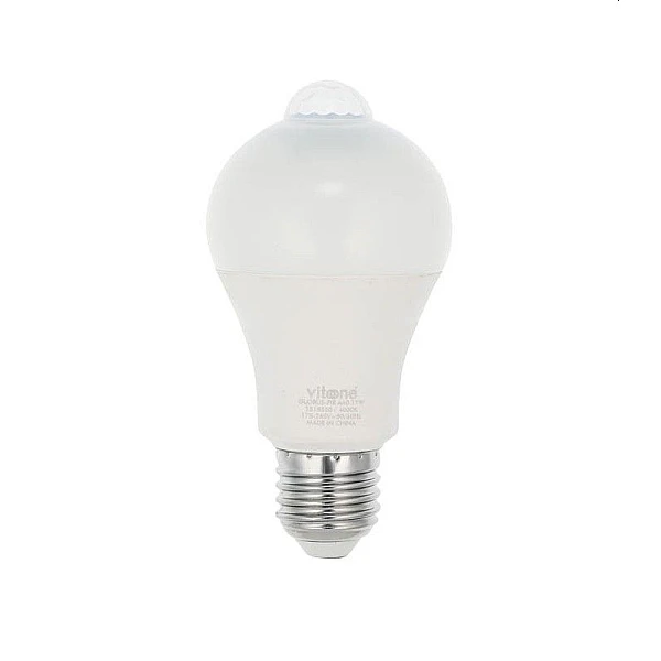 Λαμπτήρας Led E27 A60 11Watt Φυσικό λευκό 4000K με αισθητήρα κίνησης 1518550 VITONE