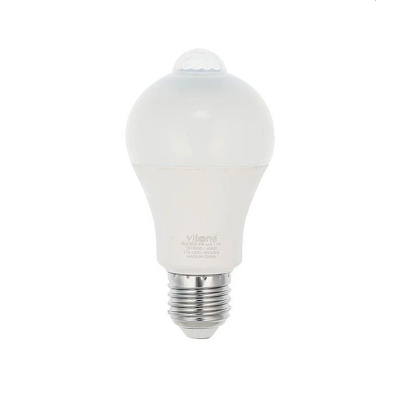 Λαμπτήρας Led E27 A60 11Watt Φυσικό λευκό 4000K με αισθητήρα κίνησης 1518550 VITONE Λαμπτήρας Led E27 A60 11Watt Φυσικό λευκό 4000K με αισθητήρα κίνησης 1518550 VITONE