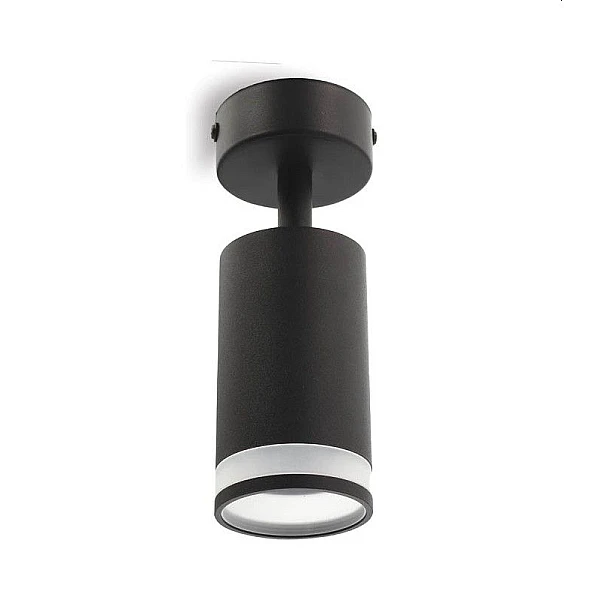 Φωτιστικό τοίχου και οροφής Spot Light GU10 Μαύρο και διάφανο LUMO-C 2102240 VITO