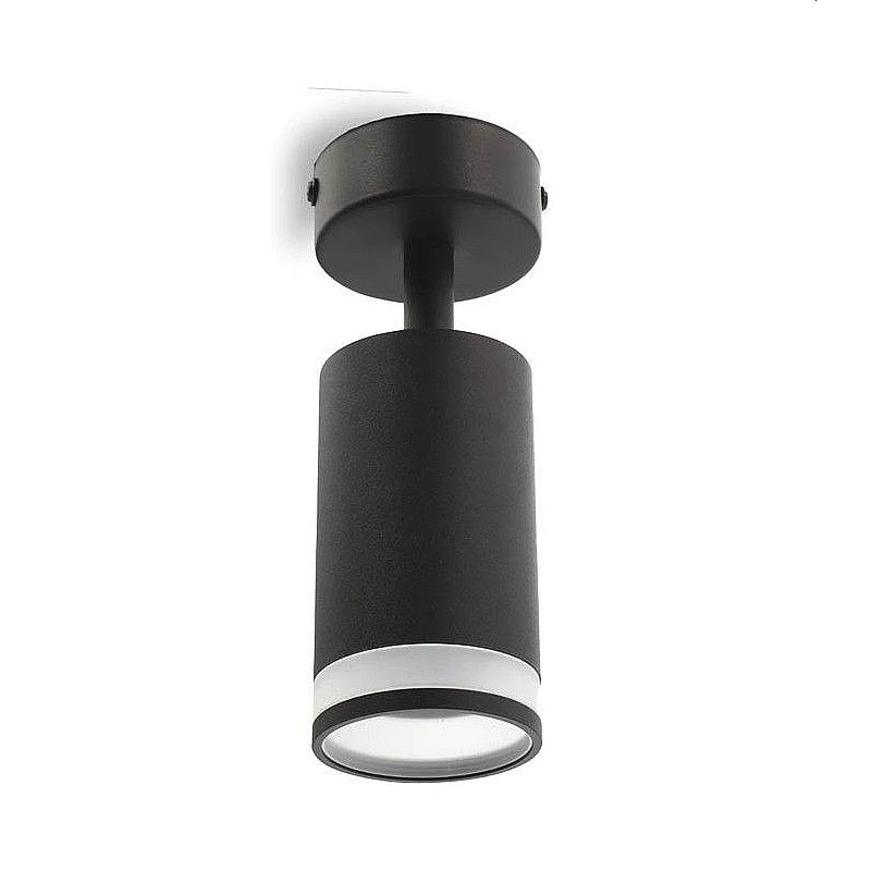 Φωτιστικό τοίχου και οροφής Spot Light GU10 Μαύρο και διάφανο LUMO-C 2102240 VITO