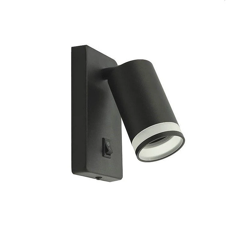 Φωτιστικό τοίχου Spot Light GU10 μαύρο και διάφανο LUMO-W 2102250 VITO Φωτιστικό τοίχου Spot Light GU10 μαύρο και διάφανο LUMO-W 2102250 VITO