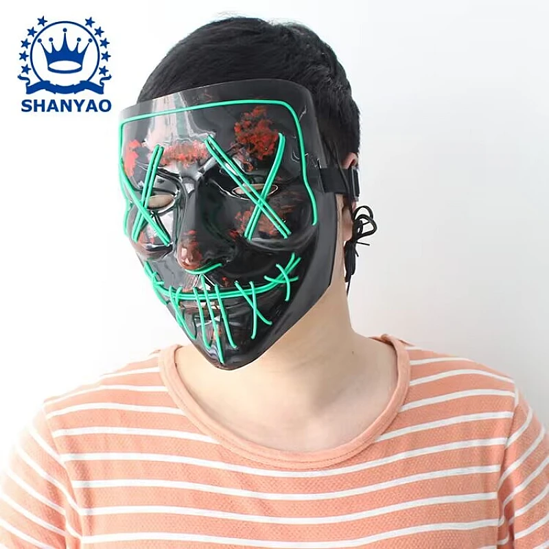 Αποκριάτικο Αξεσουάρ-Halloween Μάσκα Φωτιζόμενη με Πρόγραμμα (Διάφορα Χρώματα)OEM Αποκριάτικο Αξεσουάρ-Halloween Μάσκα Φωτιζόμενη με Πρόγραμμα (Διάφορα Χρώματα)OEM