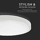 LED πλαφονιέρα 24W στρογγυλή ψυχρό λευκό 6500K IP44 Λευκό 100lm/W 7620 V-TAC LED πλαφονιέρα 24W στρογγυλή ψυχρό λευκό 6500K IP44 Λευκό 100lm/W 7620 V-TAC