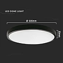 LED πλαφονιέρα 24W στρογγυλή ψυχρό λευκό 6500K IP44 Μαύρο 100lm/W 7638 V-TAC LED πλαφονιέρα 24W στρογγυλή ψυχρό λευκό 6500K IP44 Μαύρο 100lm/W 7638 V-TAC