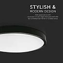 LED πλαφονιέρα 24W στρογγυλή ψυχρό λευκό 6500K IP44 Μαύρο 100lm/W 7638 V-TAC LED πλαφονιέρα 24W στρογγυλή ψυχρό λευκό 6500K IP44 Μαύρο 100lm/W 7638 V-TAC