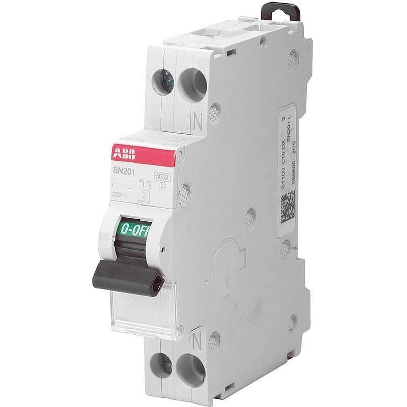 ABB αυτόματη ασφάλεια διπολική 1P+N 10A 4.5kA SN201LC10 ABB αυτόματη ασφάλεια διπολική 1P+N 10A 4.5kA SN201LC10
