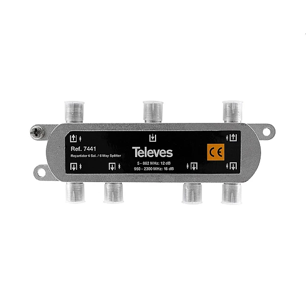 TELEVES Splitter TV/SAT 6 εξόδων F ALL BAND DC 5-2400Mhz 7441