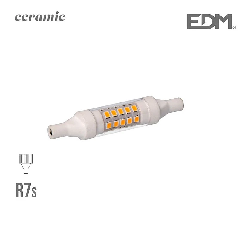 Λαμπτήρας LED προβολέα 5.5watt R7S Φυσικό λευκό 78mm 98989 EDM Spain Λαμπτήρας LED προβολέα 5.5watt R7S Φυσικό λευκό 78mm 98989 EDM Spain