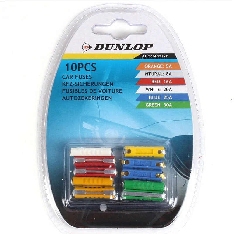 DUNLOP 06170 Σετ ασφάλειες αυτοκινήτου 10 τεμάχια DUNLOP 06170 Σετ ασφάλειες αυτοκινήτου 10 τεμάχια
