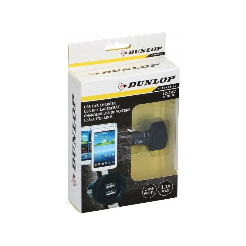 DUNLOP 06950 Φορτιστής αυτοκινήτου 2 usb 3,1A μαύρος DUNLOP 06950 Φορτιστής αυτοκινήτου 2 usb 3,1A μαύρος