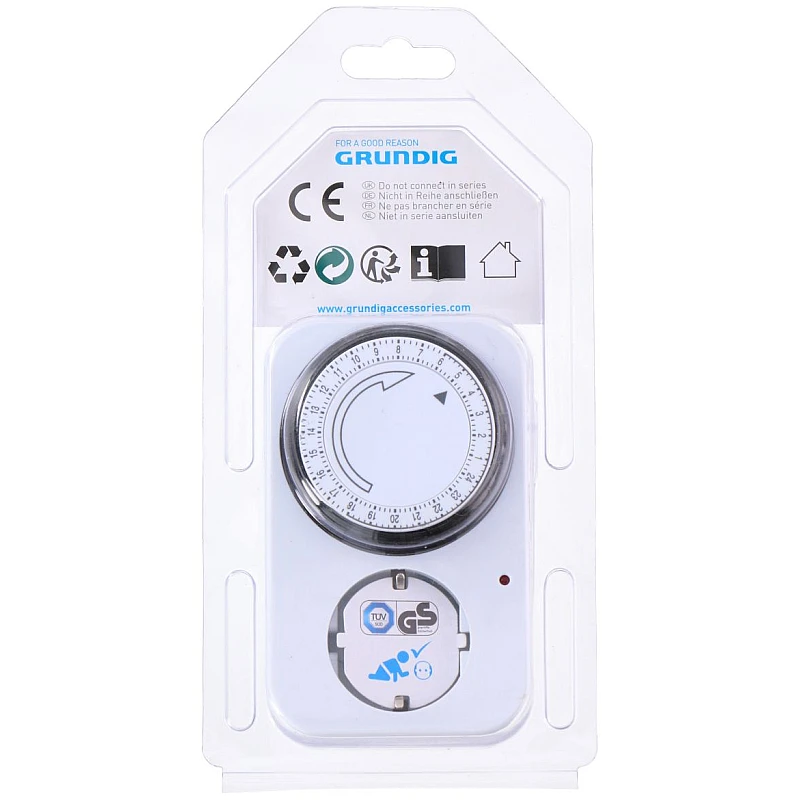 GRUNDIG 07742 Χρονοδιακόπτης πρίζας ημερήσιος με ασφάλεια για παιδιά GRUNDIG 07742 Χρονοδιακόπτης πρίζας ημερήσιος με ασφάλεια για παιδιά