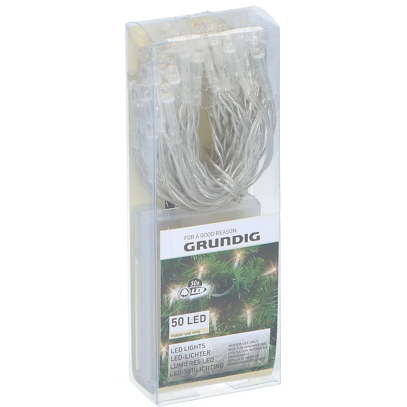 GRUNDIG 11999W Χριστουγεννιάτικα λαμπάκια LED με 50 τεμ. Μπαταρίας σε Θερμό λευκό GRUNDIG 11999W Χριστουγεννιάτικα λαμπάκια LED με 50 τεμ. Μπαταρίας σε Θερμό λευκό