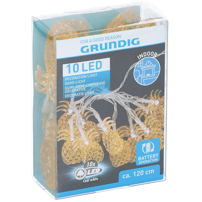 GRUNDIG 13152P Διακοσμητικά λαμπάκια Ανανάδες LED Ψυχρό 10 τεμ. Μπαταρίας GRUNDIG 13152P Διακοσμητικά λαμπάκια Ανανάδες LED Ψυχρό 10 τεμ. Μπαταρίας