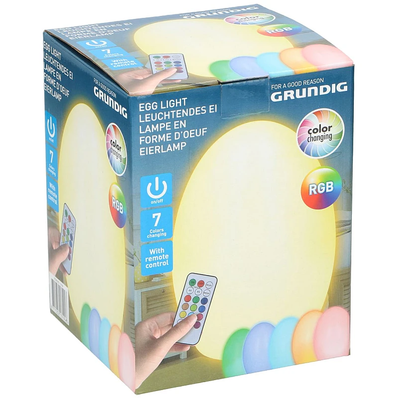 GRUNDIG 13194 Φωτιστικό μπαταρίας σε σχήμα αυγού RGB GRUNDIG 13194 Φωτιστικό μπαταρίας σε σχήμα αυγού RGB