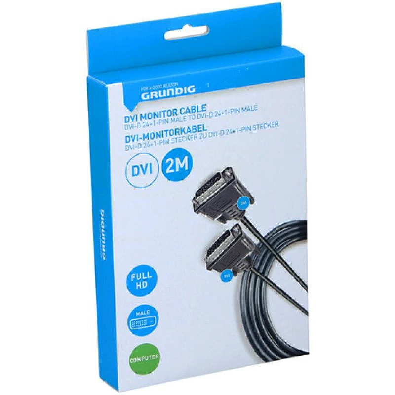 GRUNDIG 47231 Καλώδιο 2m Αρσενικό DVI-D σε Αρσενικό DVI-D GRUNDIG 47231 Καλώδιο 2m Αρσενικό DVI-D σε Αρσενικό DVI-D