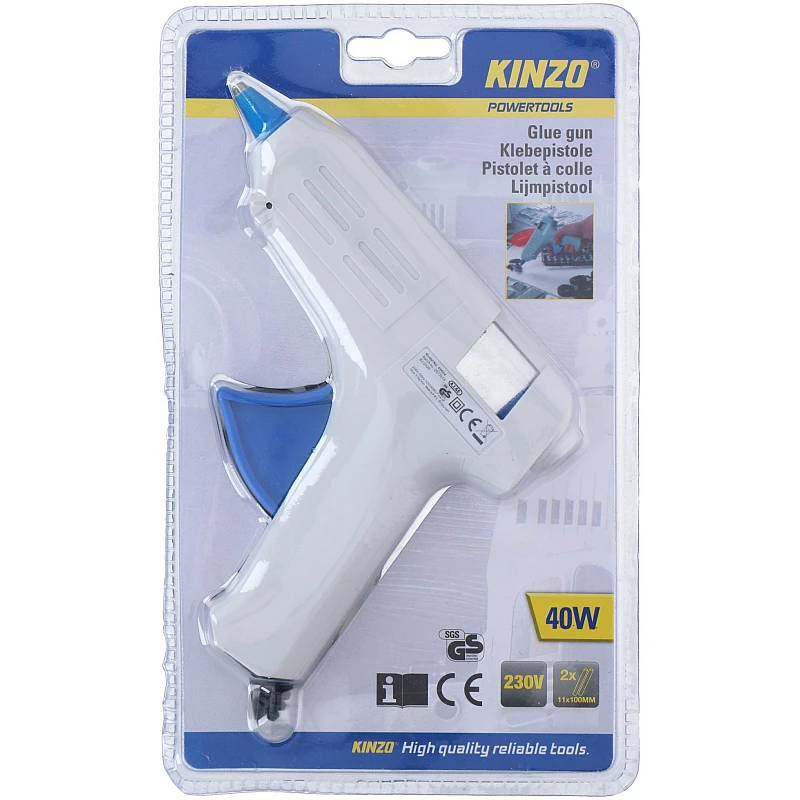 KINZO 48664 Πιστόλι Θερμοκόλλησης 40W 230V με 2 ανταλλακτικά 11x100mm KINZO 48664 Πιστόλι Θερμοκόλλησης 40W 230V με 2 ανταλλακτικά 11x100mm