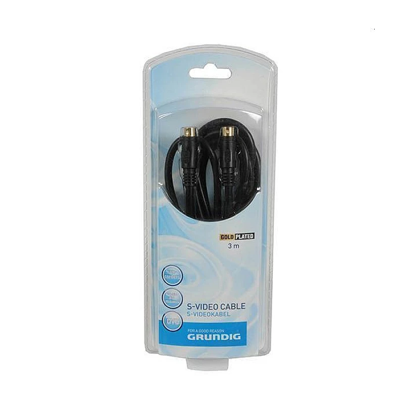 GRUNDIG 51089 Καλώδιο S-Video 3m Μαύρο Gold Plated Db GRUNDIG 51089 Καλώδιο S-Video 3m Μαύρο Gold Plated Db